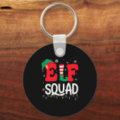 Elf Squad Christmas Matching Family Group Elf Xmas Schlüsselanhänger (Vorderseite)
