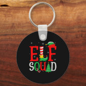 Elf Squad Christmas Matching Family Group Elf Xmas Schlüsselanhänger (Vorderseite)