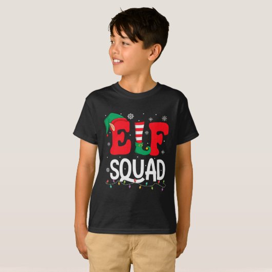 Elf Squad Christmas Matching Family Group Elf Xmas T-Shirt (Vorne ganz)
