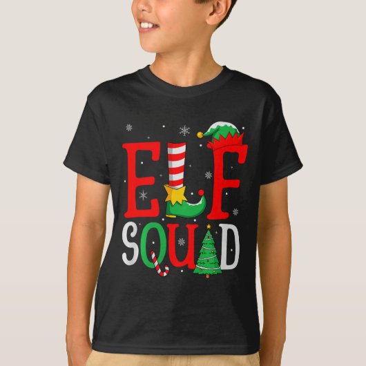 Elf Squad Christmas Matching Family Group Elf Xmas T-Shirt (Vorderseite)
