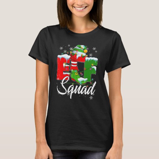 Elf Squad Elves Family Matching Merry Christmas P T-Shirt (Vorderseite)