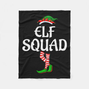 Elf Squad Familie Matching Group Weihnachten Fleecedecke