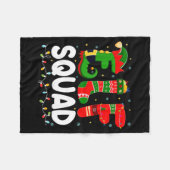 Elf Squad Family Christmas Matching Pajamas Xmas T Fleecedecke (Vorderseite (Horizontal))