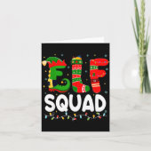 Elf Squad Family Christmas Matching Pajamas Xmas T Karte (Vorderseite)
