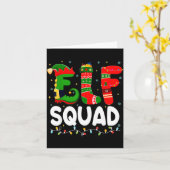 Elf Squad Family Christmas Matching Pajamas Xmas T Karte (Gelbe Blume)
