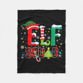 Elf Squad Family Christmas Matching Xmas Pajamas B Fleecedecke (Vorderseite)