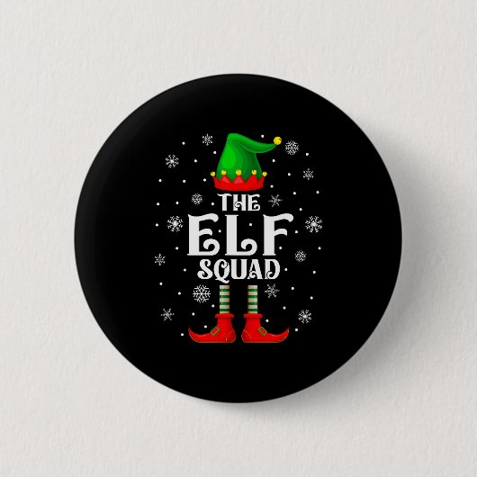 Elf Squad Family Matching Xmas Funny Christmas Vib Button (Vorderseite)
