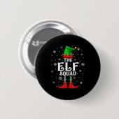 Elf Squad Family Matching Xmas Funny Christmas Vib Button (Vorne & Hinten)