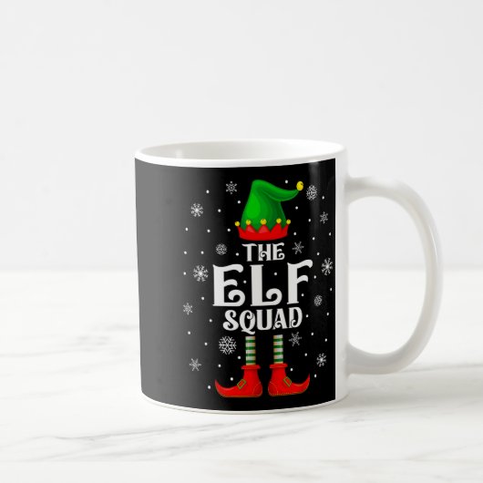 Elf Squad Family Matching Xmas Funny Christmas Vib Kaffeetasse (Rechts)