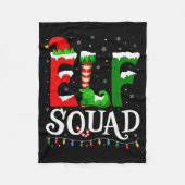 Elf Squad Funny Christmas Family Pajamas Fleecedecke (Vorderseite)