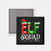Elf Squad Funny Christmas Family Pajamas Magnet (Vorderseite/Rückseite)
