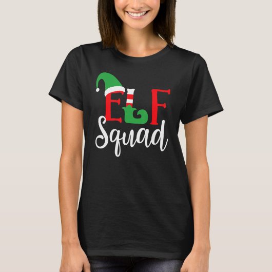 Elf Squad Funny Christmas Matching Top Schöne D (Vorderseite)