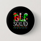 Elf Squad Funny Elf Family Christmas Matching Paja Button (Vorderseite)