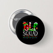 Elf Squad Funny Elf Family Christmas Matching Paja Button (Vorne & Hinten)