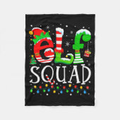 Elf Squad Funny Elf Family Christmas Matching Paja Fleecedecke (Vorderseite)