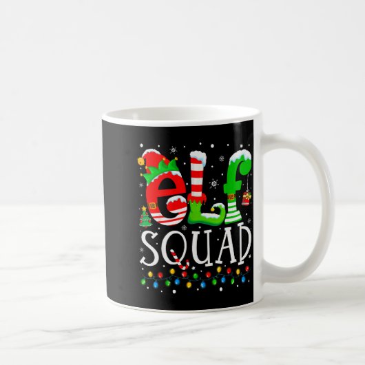 Elf Squad Funny Elf Family Christmas Matching Paja Kaffeetasse (Rechts)