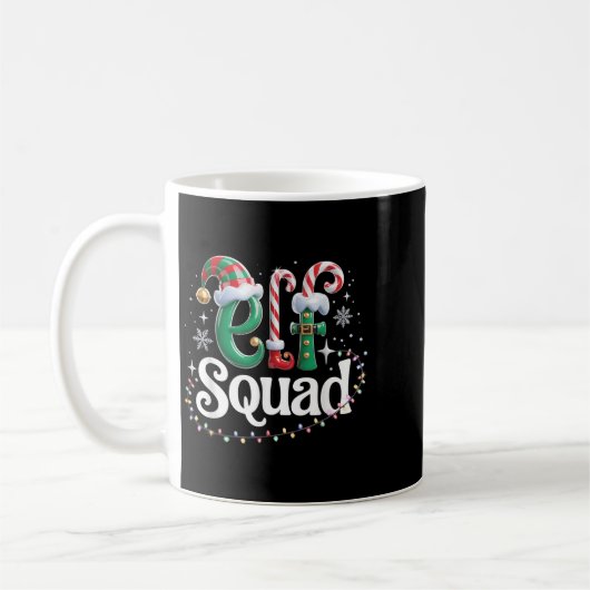 Elf Squad Funny Elf Family Christmas Matching Paja Kaffeetasse (Links)