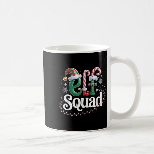 Elf Squad Funny Elf Family Christmas Matching Paja Kaffeetasse (Rechts)
