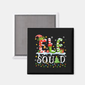 Elf Squad Funny Elf Family Christmas Matching Paja Magnet (Vorderseite/Rückseite)