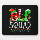 Elf Squad Funny Elf Family Christmas Matching Paja Mousepad (Vorne)