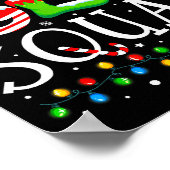 Elf Squad Funny Elf Family Christmas Matching Paja Poster (Ecke)