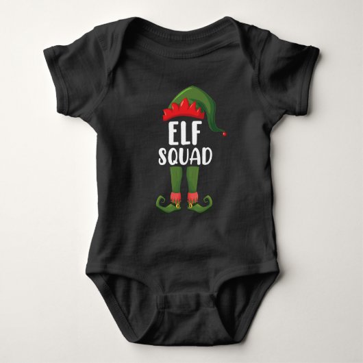 Elf Squad Funny Familie passt Weihnachten Baby Strampler (Vorderseite)