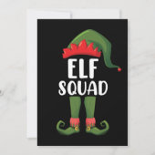 Elf Squad Funny Familie passt Weihnachten Einladung (Vorderseite)
