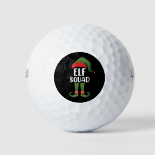 Elf Squad Funny Familie passt Weihnachten Golfball