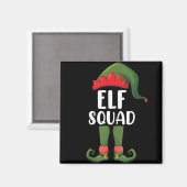 Elf Squad Funny Familie passt Weihnachten Magnet (Vorderseite/Rückseite)