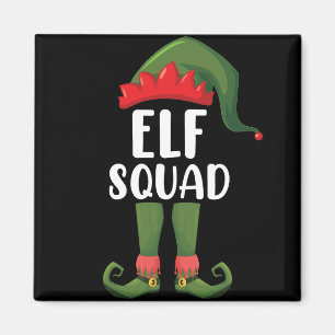 Elf Squad Funny Familie passt Weihnachten Magnet