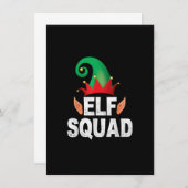 Elf Squad Funny Familie Weihnachten Matching Pajam Einladung (Vorne/Hinten)