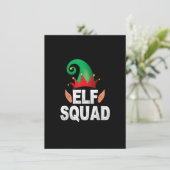 Elf Squad Funny Familie Weihnachten Matching Pajam Einladung (Stehend Vorderseite)