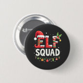Elf Squad Funny Matching Christmas Outfit Button (Vorne & Hinten)