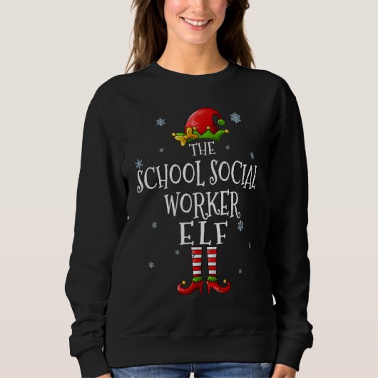 Elf Squad Funny Matching, die Sozialarbeiterin der Sweatshirt (Vorderseite)