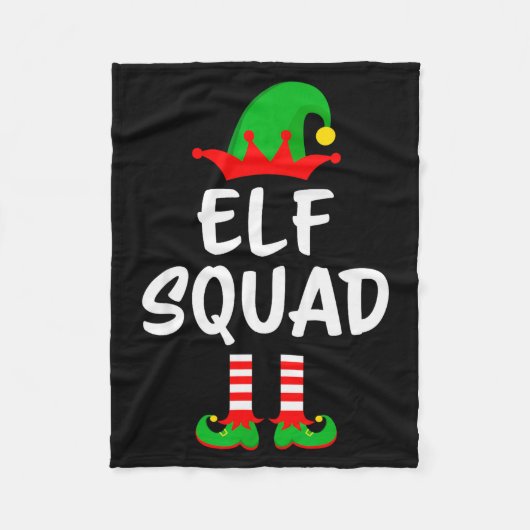Elf Squad Matching Family Christmas Fleecedecke (Vorderseite)