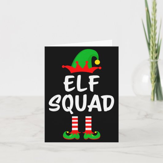 Elf Squad Matching Family Christmas  Karte (Vorderseite)