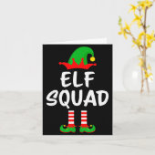 Elf Squad Matching Family Christmas Karte (Gelbe Blume)