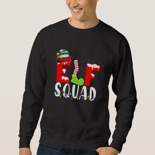 Elf Squad Preschool Teacher Elf For Women Christma Sweatshirt (Vorderseite)
