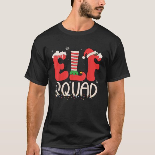 Elf Squad Retro Groovy Christmas Group Matching Fa T-Shirt (Vorderseite)