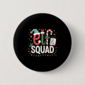 Elf Squad Santa Checklist Christmas Lights Family Button (Vorderseite)