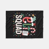 Elf Squad Santa Checklist Christmas Lights Family Fleecedecke (Vorderseite (Horizontal))