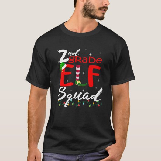 Elf Squad Second Grade Christmas Teacher Top (Vorderseite)