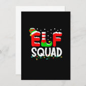 Elf Squad Shirt Funny Family Christmas Matching Pa Einladung (Vorne/Hinten)