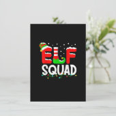 Elf Squad Shirt Funny Family Christmas Matching Pa Einladung (Stehend Vorderseite)