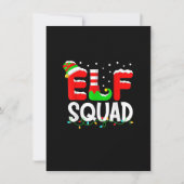 Elf Squad Shirt Funny Family Christmas Matching Pa Einladung (Vorderseite)