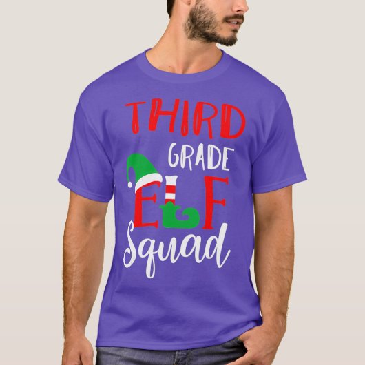 Elf Squad Third Grade Christmas Teacher Top (Vorderseite)