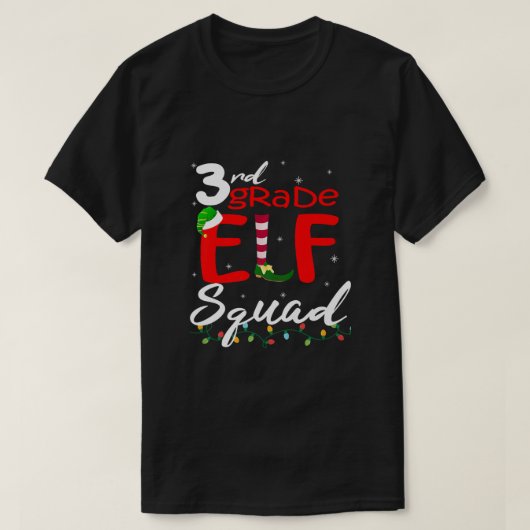Elf Squad Third Grade Christmas Teacher Top Premiu (Design vorne)