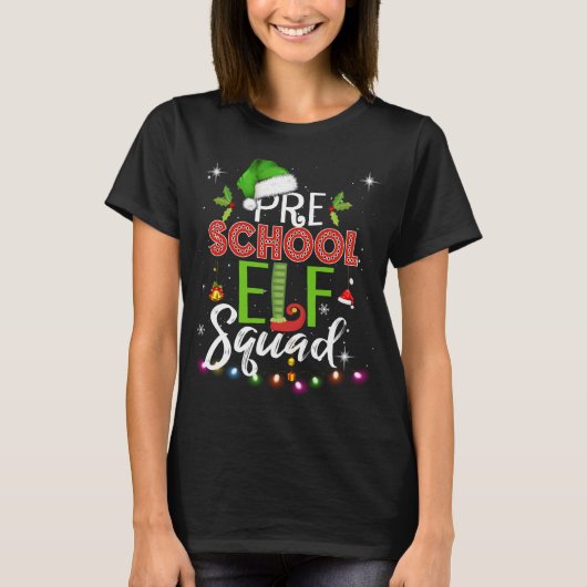 Elf Squad Vorschulweihnachtslehrer Top (Vorderseite)