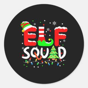 Elf Squad Weihnachten Matching Familie Kleinkind B Runder Aufkleber