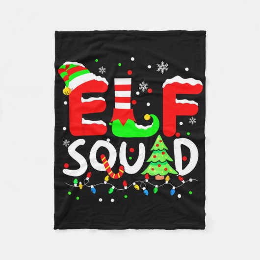 Elf Squad Weihnachten passende Familie Kleinkind J Fleecedecke (Vorderseite)